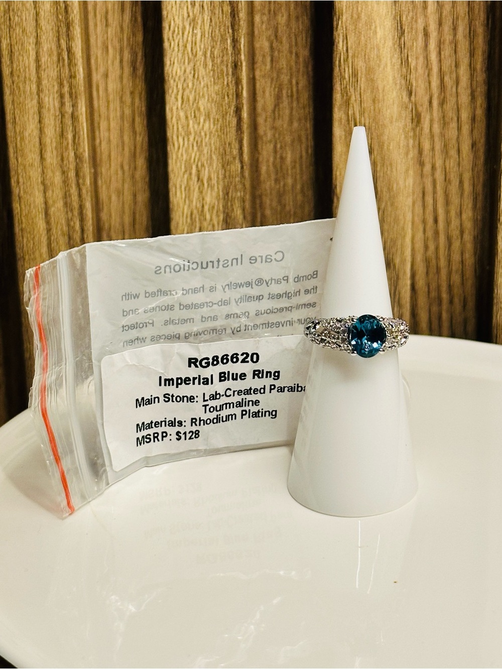 Bomb Party OG Ring size 5 “Imperial Blue Ring” - Picture 5 of 6